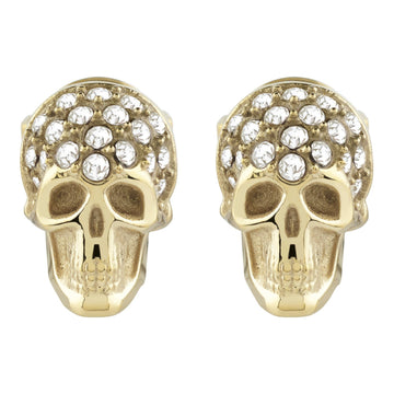 PHILIPP PLEIN crystal skull stud earrings featuring 36 crystals available at Lestyle Boutique Melbourne