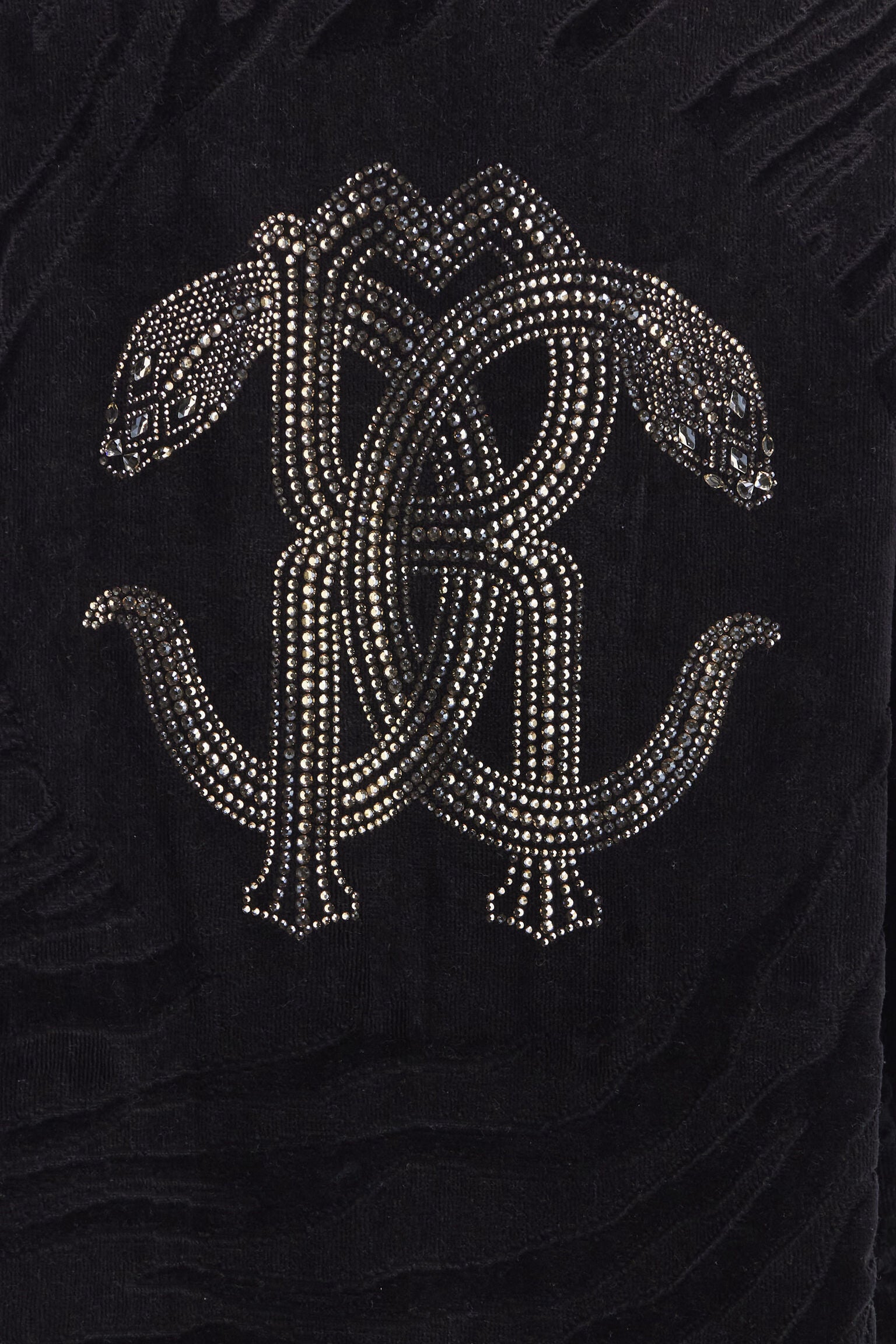 ROBERTO CAVALLI BATHROBE featuring velvet texture with embossed pattern available at Lestyle Boutique Melbourne