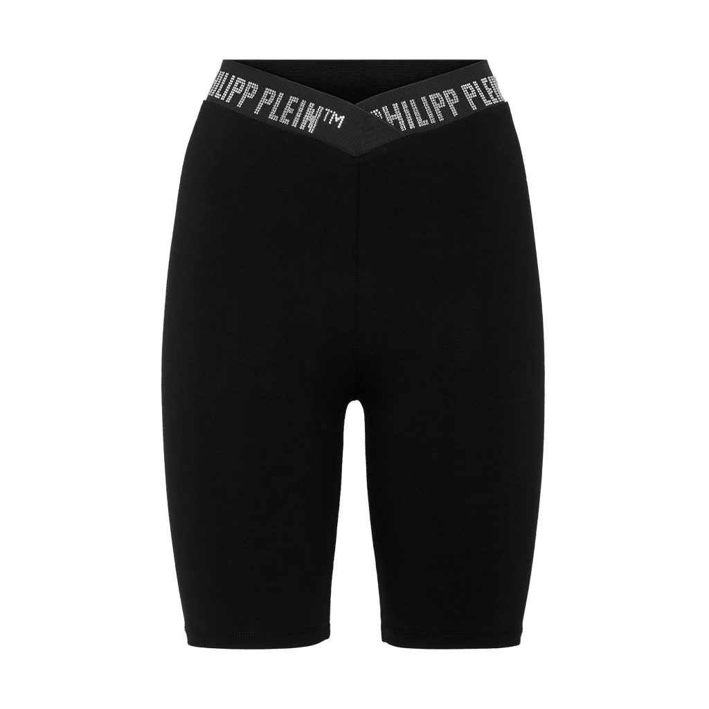 PHILIPP PLEIN SUPER HIGH WAIST SHORTS featuring rhinestones on waistband available at Lestyle Boutique Melbourne