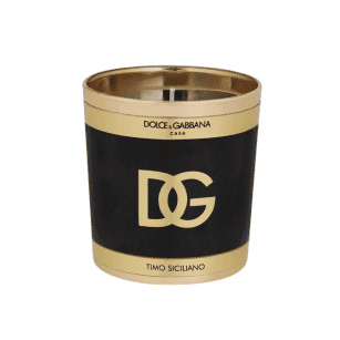 Dolce & Gabbana scented candle with thyme scent, gold tone and black design, available at Lestyle Boutique Melbourne