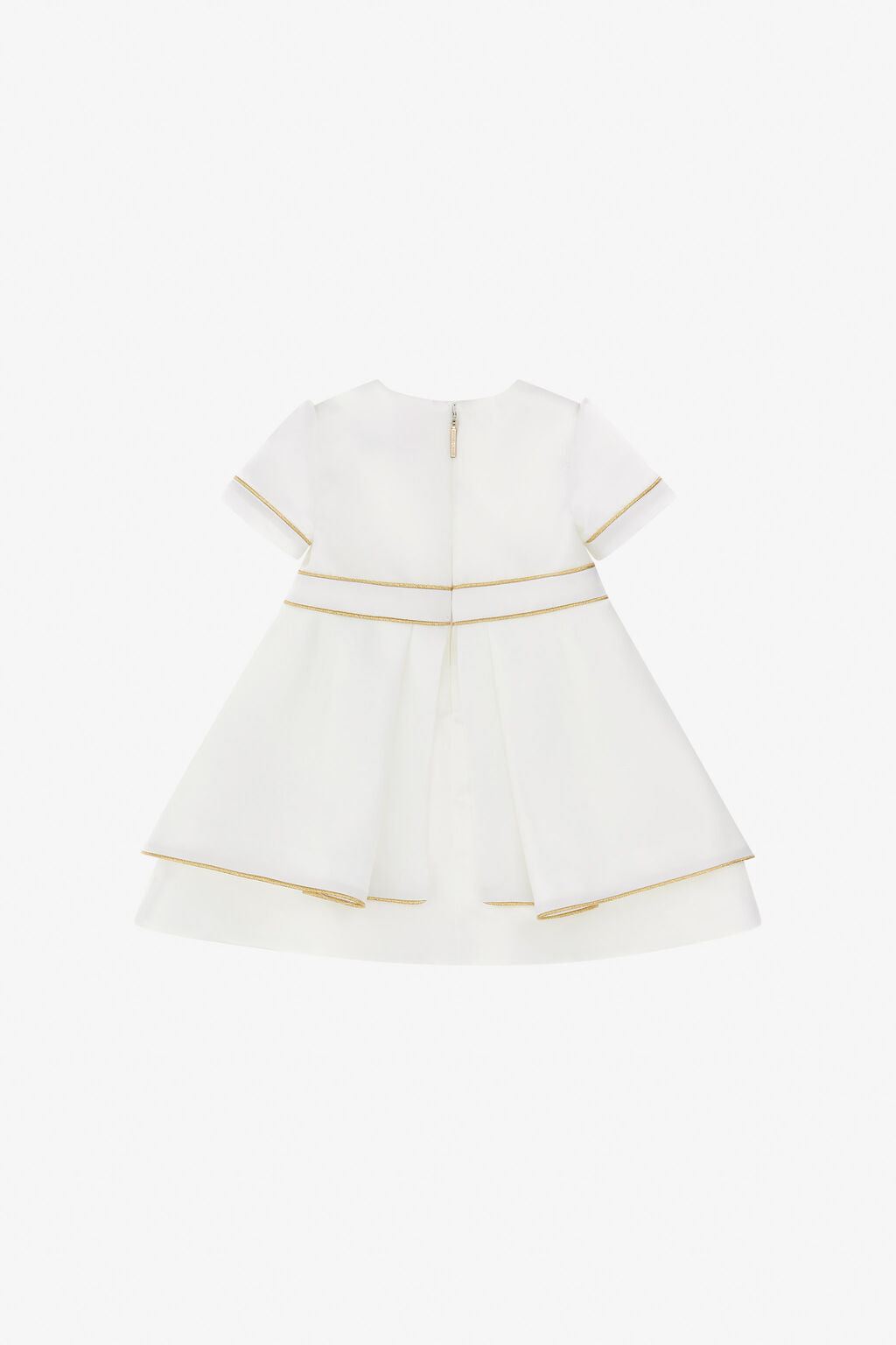 Roberto Cavalli Logo RC Dress in White, featuring gold-tone trims and the RC medallion, available at Lestyle Boutique Melbourne