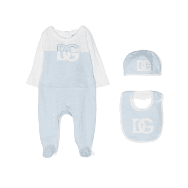 Dolce & Gabbana Kids Babygrow Set with logo patch, available at Lestyle Boutique Melbourne