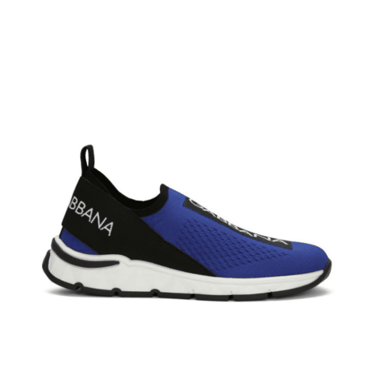 Dolce & Gabbana Kids Sorrento Slip-On Sneakers featuring slip-on design in blue available at Lestyle Boutique Melbourne