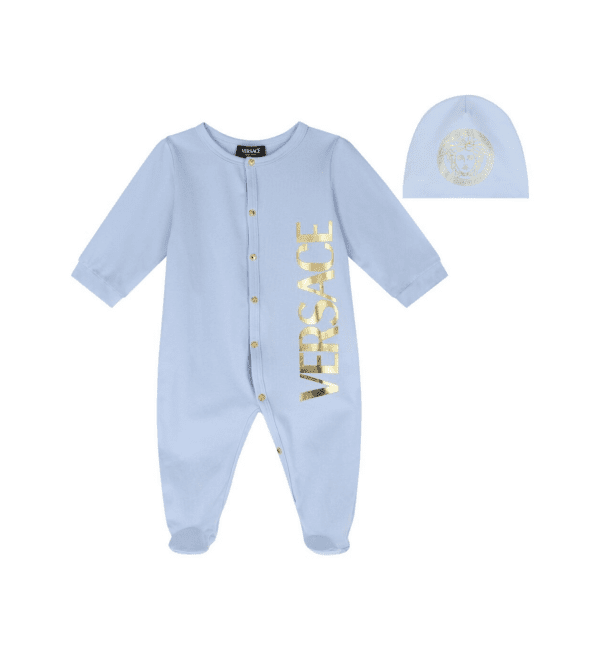 VERSACE KIDS BABYGROW SET featuring logo-print available at Lestyle Boutique Melbourne