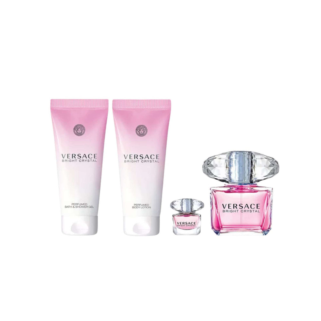 Versace Bright Crystal gift set featuring feminine elegance, available at Lestyle Boutique Melbourne