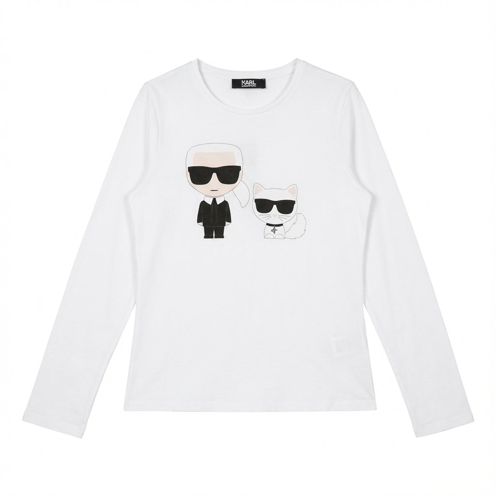 Karl Lagerfeld T-shirt featuring cartoon characters in sunglasses available at Lestyle Boutique Melbourne