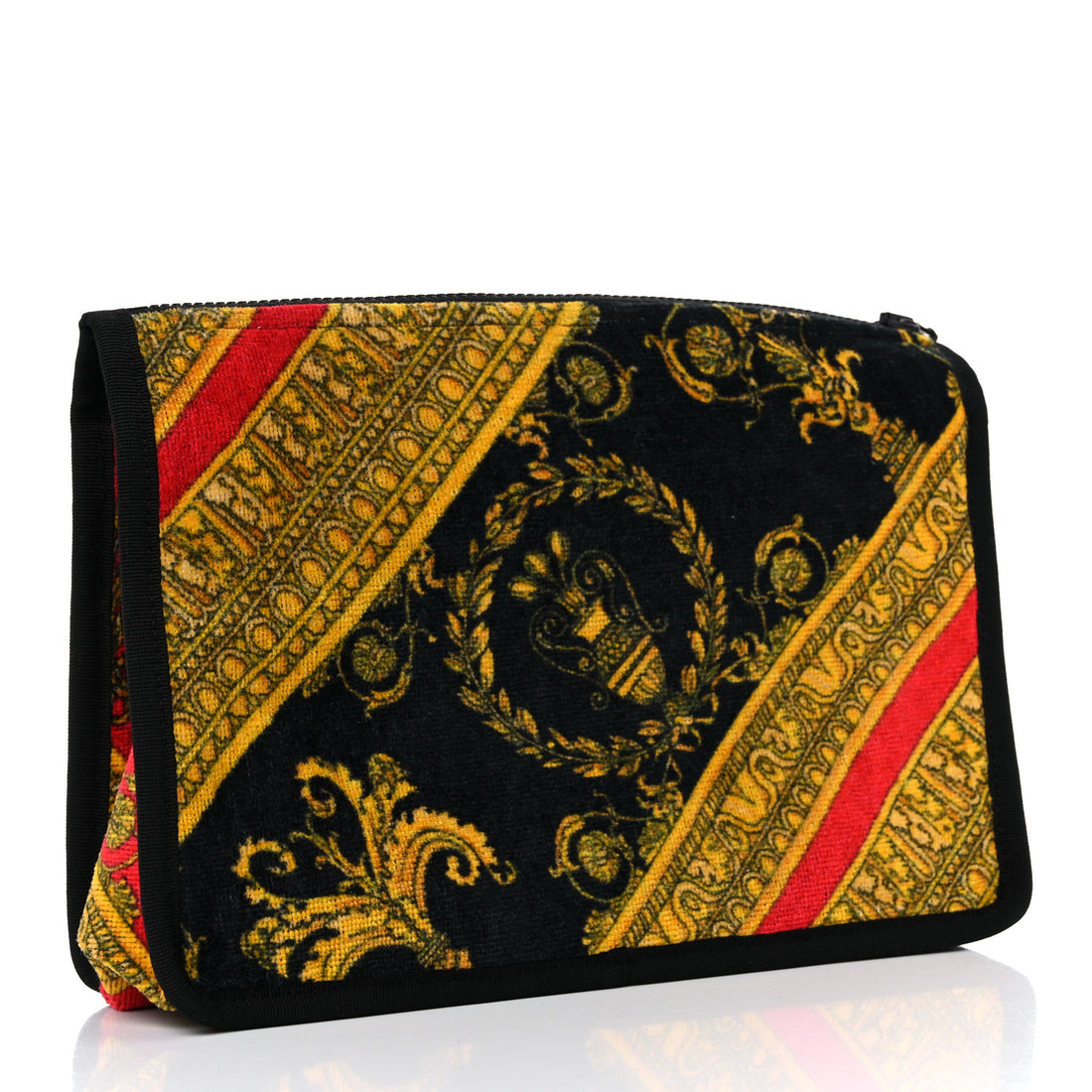 Versace clutch featuring Baroque print with Medusa head available at Lestyle Boutique Melbourne