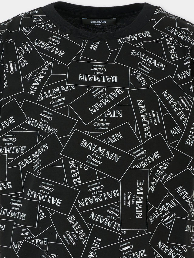 BALMAIN T-SHIRT featuring all-over logo print available at Lestyle Boutique Melbourne
