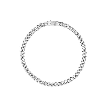 Philipp Plein chain necklace featuring Cuban curb links and skull accent available at Lestyle Boutique Melbourne