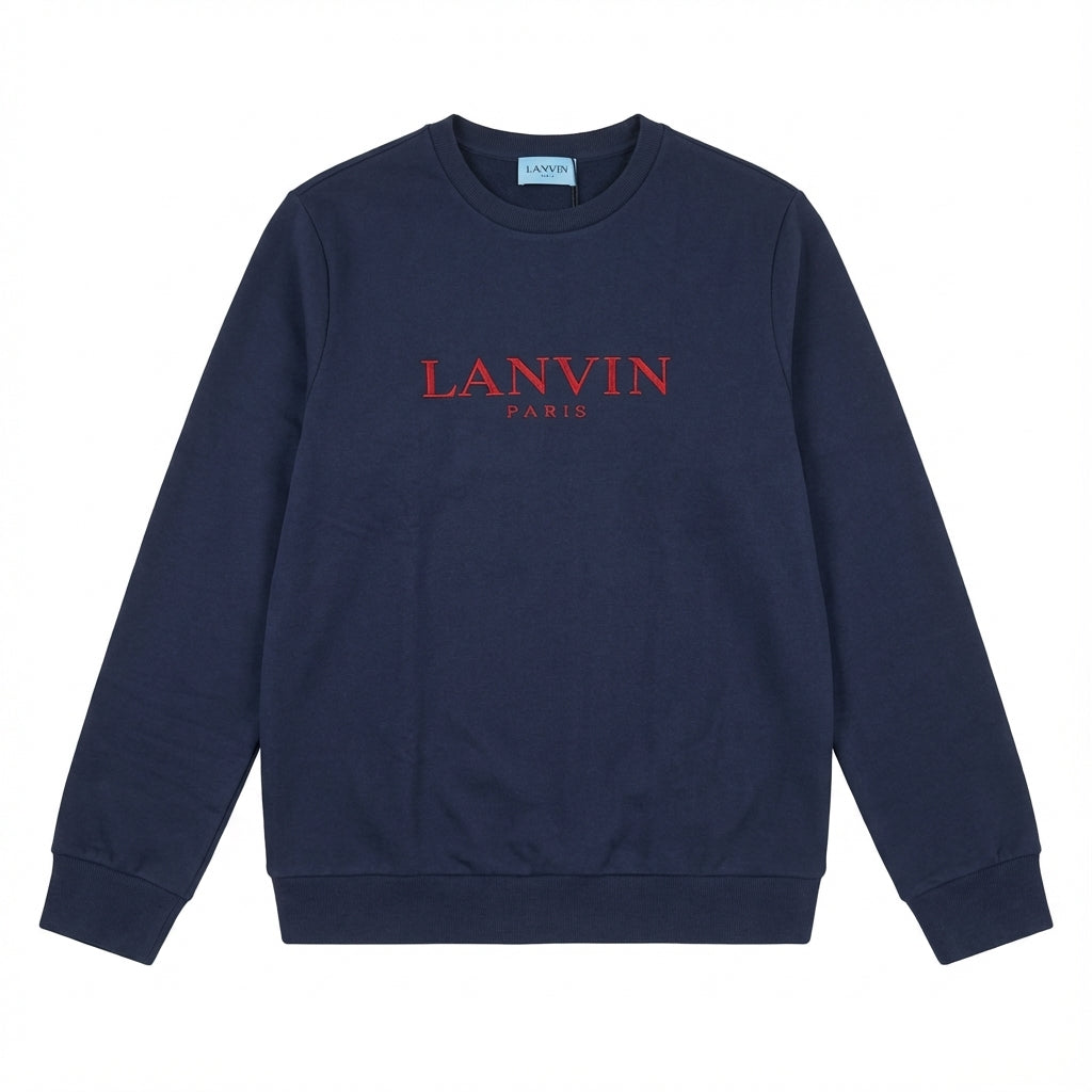 LANVIN sweatshirt featuring red logo available at Lestyle Boutique Melbourne