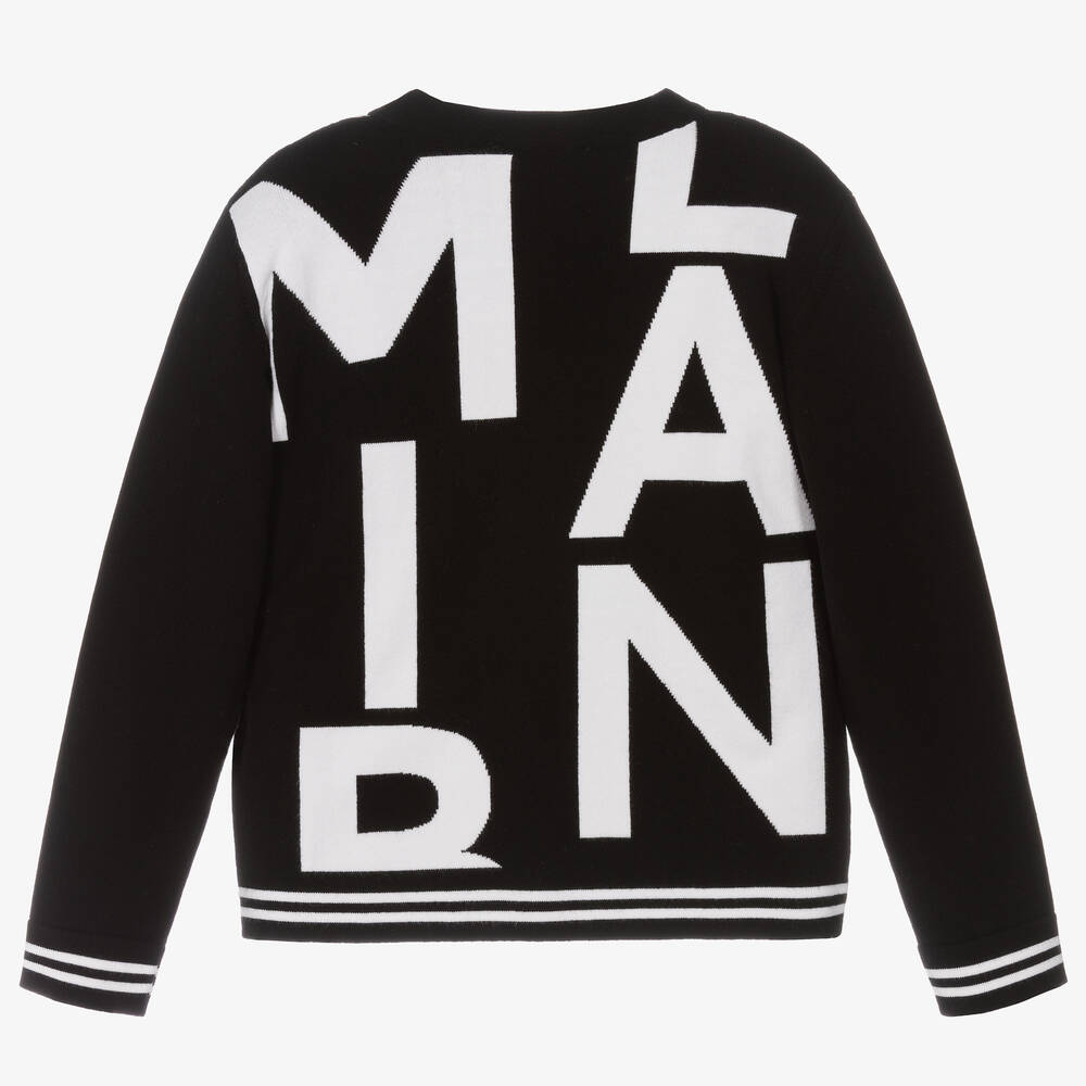 BALMAIN KNIT featuring bold oversized logo on black knit available at Lestyle Boutique Melbourne