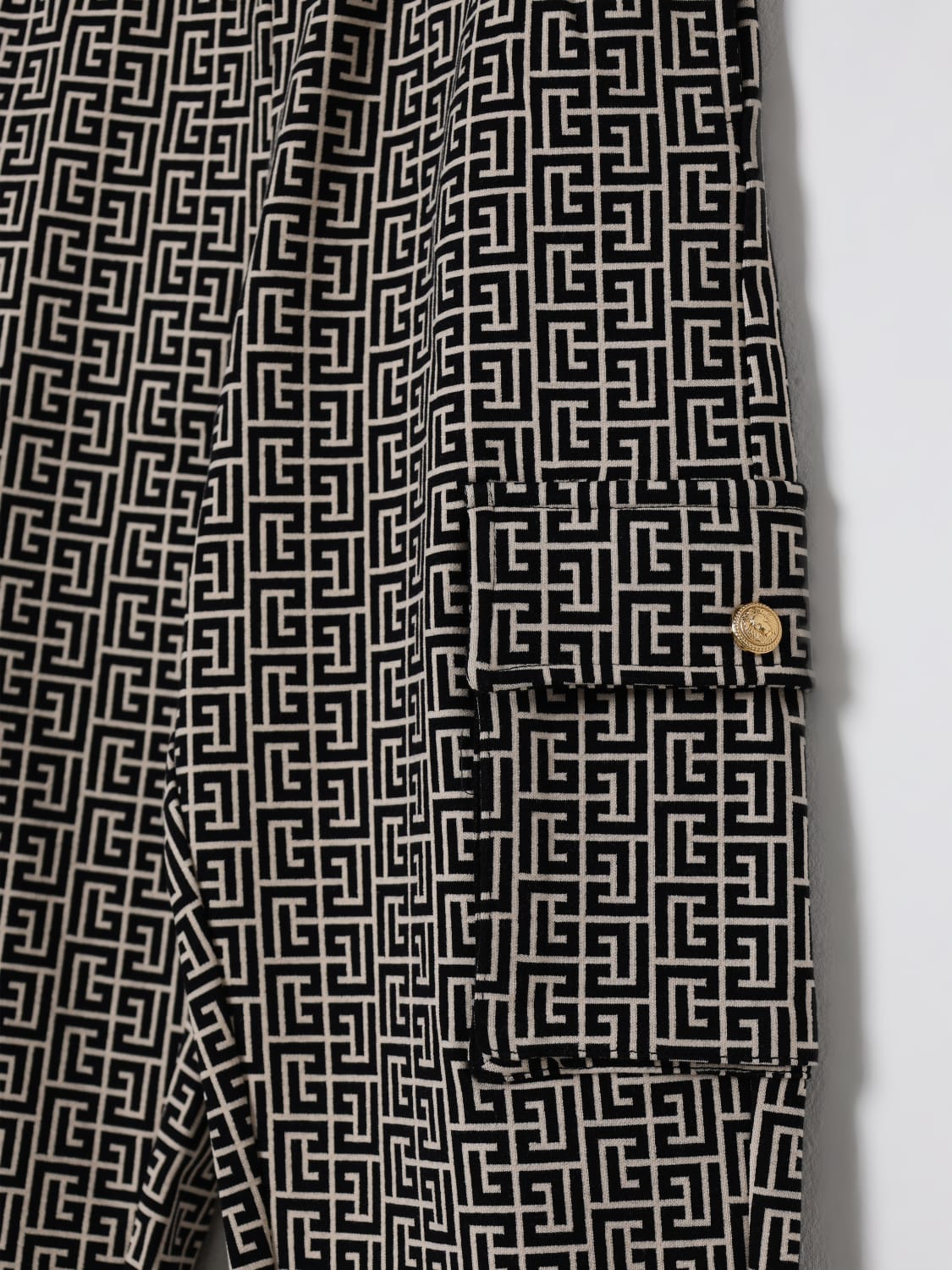 Balmain pants featuring geometric pattern available at Lestyle Boutique Melbourne