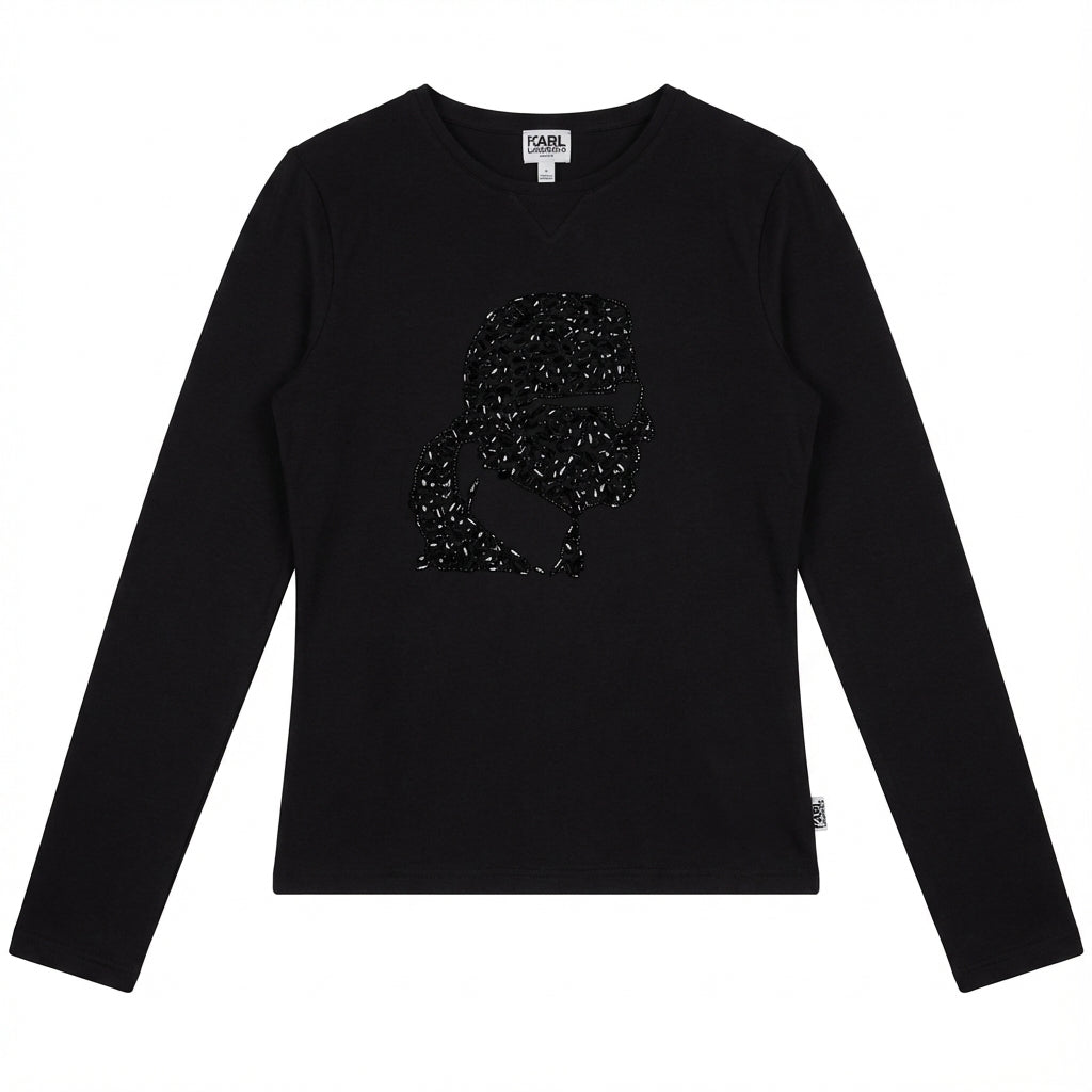 KARL LAGERFELD KIDS T-SHIRT featuring sequined graphic available at Lestyle Boutique Melbourne