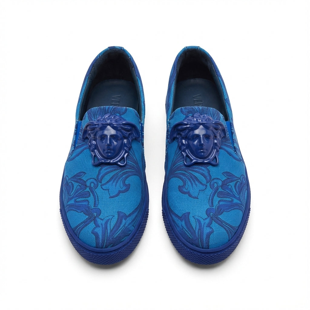 VERSACE SHOE featuring blue floral pattern available at Lestyle Boutique Melbourne