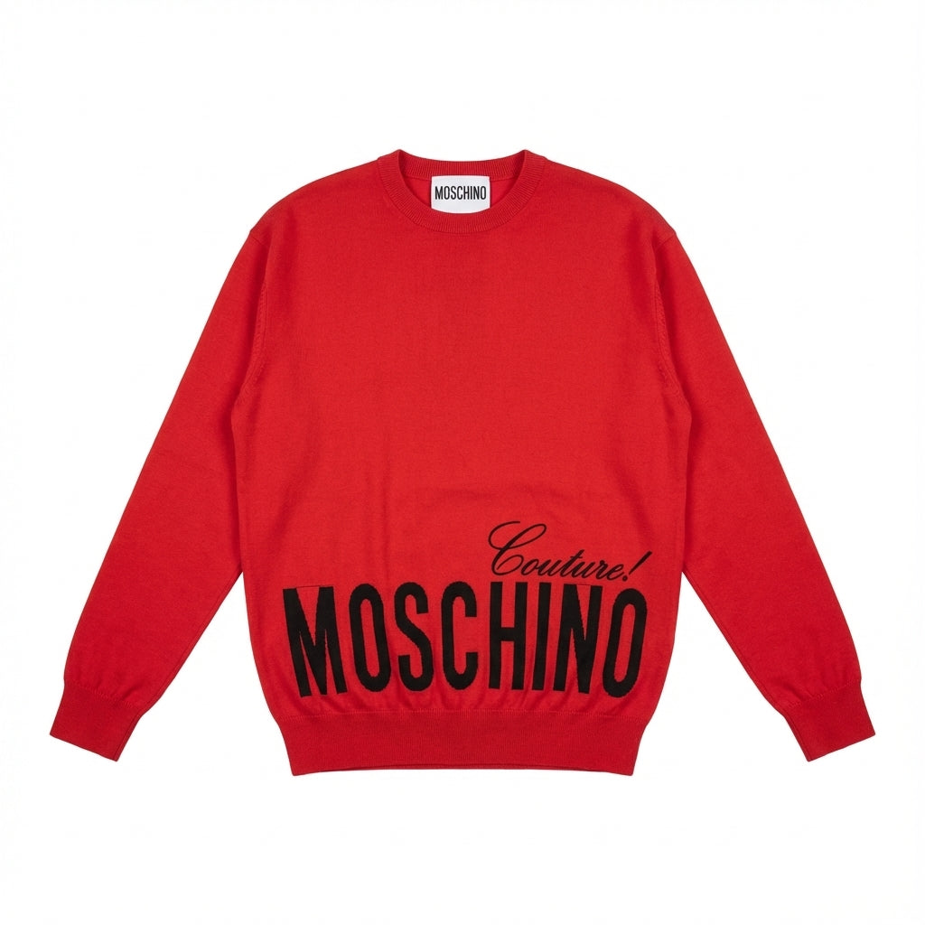 MOSCHINO sweatshirt featuring bold logo print available at Lestyle Boutique Melbourne