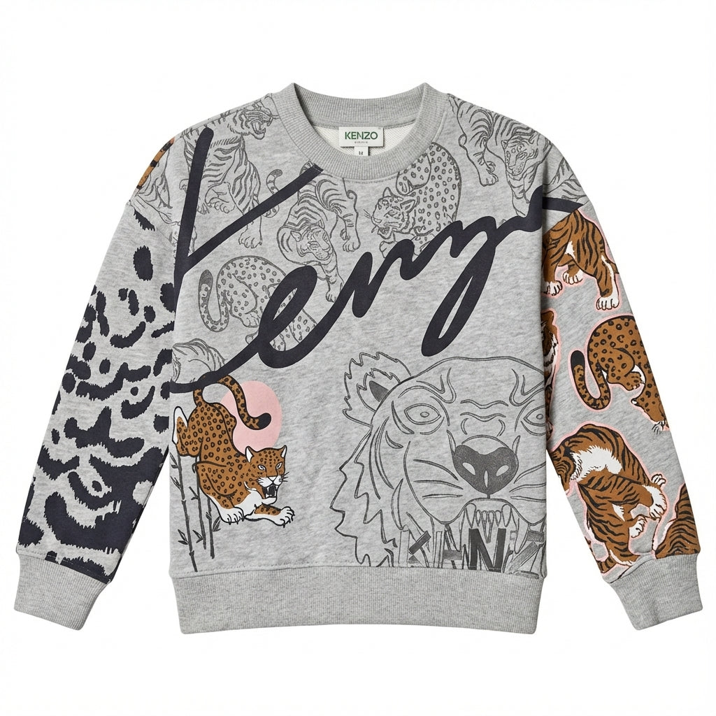 KENZO sweatshirt featuring patchwork animal print available at Lestyle Boutique Melbourne