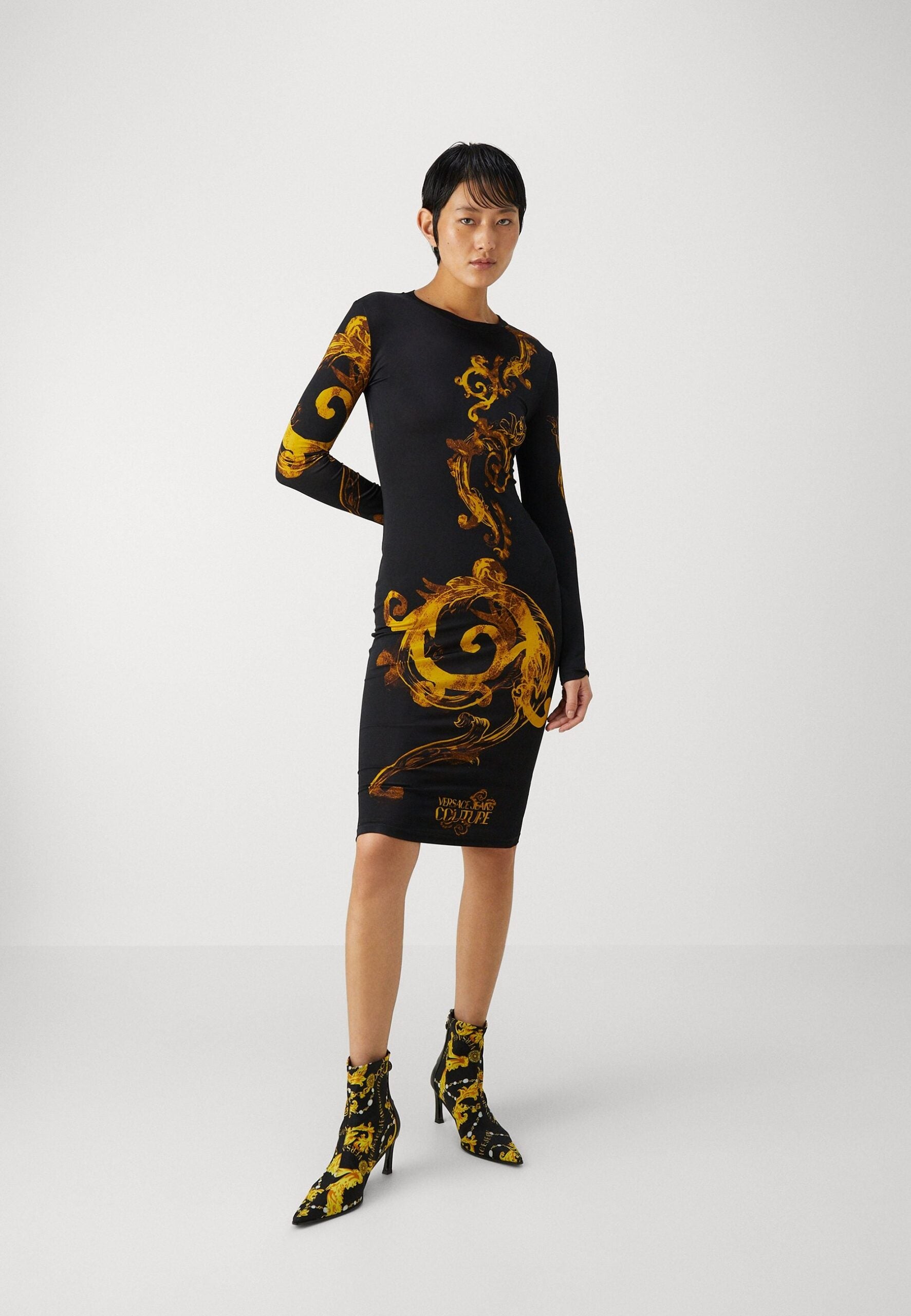 VERSACE JEANS COUTUR MIDI DRESS