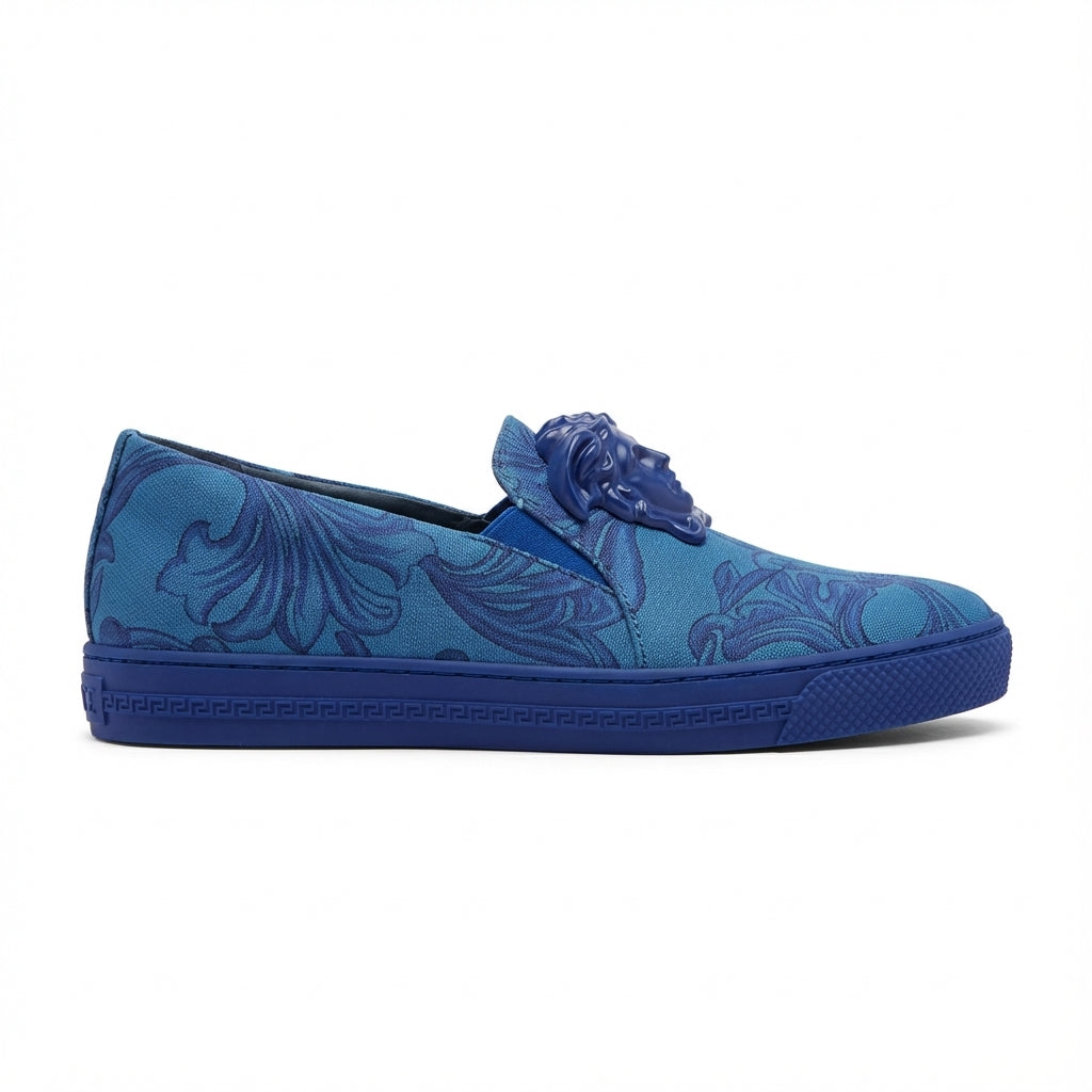VERSACE SHOE featuring blue floral pattern available at Lestyle Boutique Melbourne