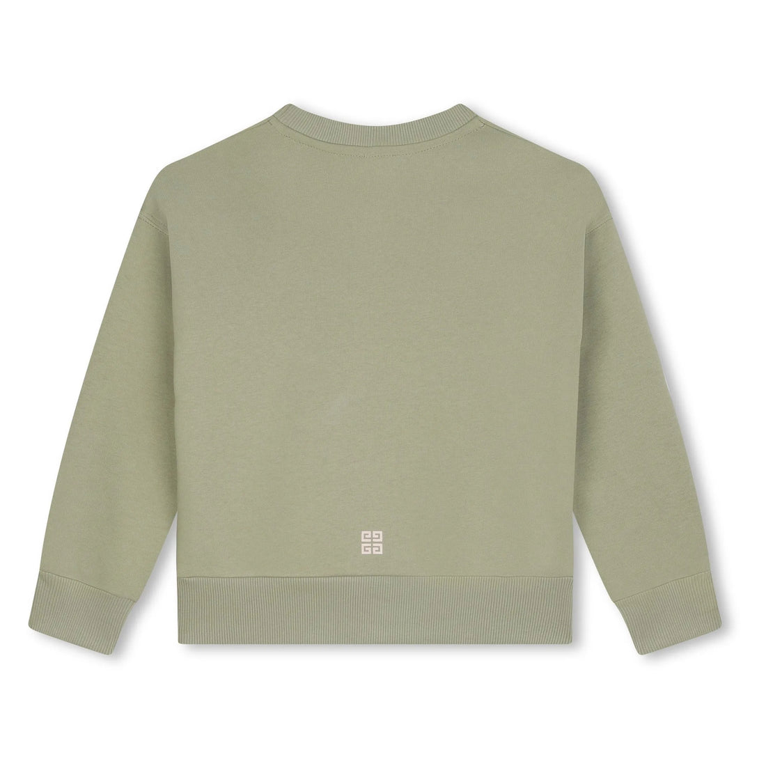 Givenchy Kids lime logo-print sweatshirt with long sleeves and a kangaroo pocket, available at Lestyle Boutique 136 Little Collins St.