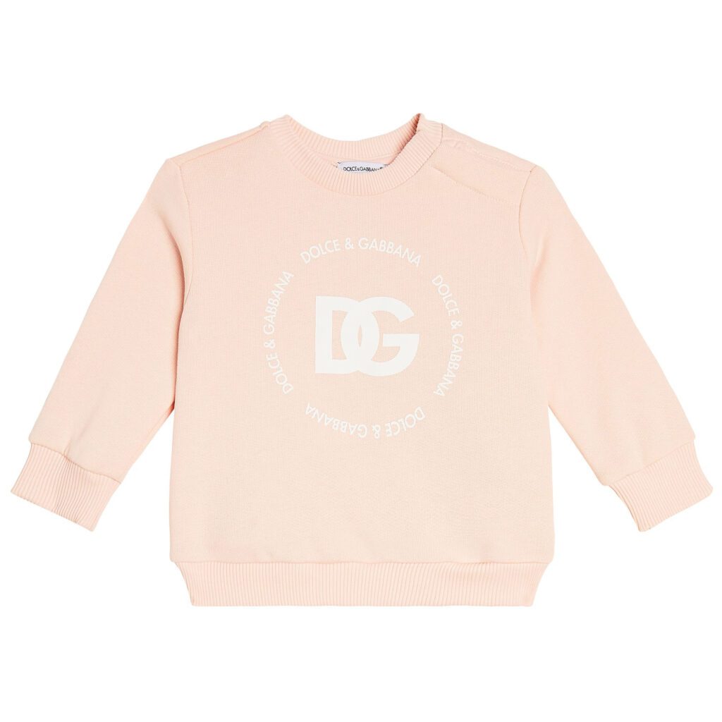 DOLCE & GABBANA KIDS SWEATSHIRT featuring logo print on front available at Lestyle Boutique Melbourne