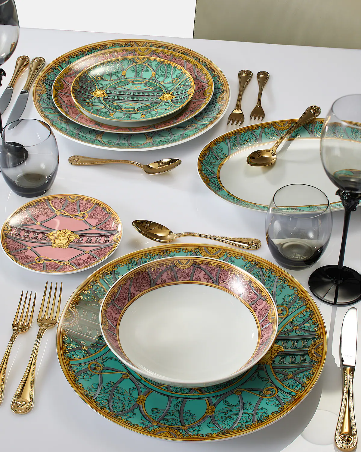 Versace plate featuring ornate design and Medusa heads available at Lestyle Boutique Melbourne