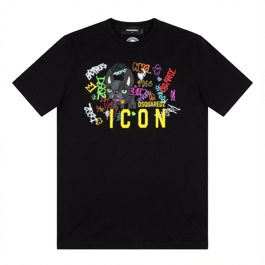 Dsquared2 T-shirt featuring colorful graphic print available at Lestyle Boutique Melbourne