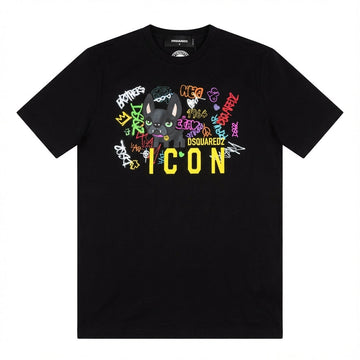 Dsquared2 T-shirt featuring colorful graphic print available at Lestyle Boutique Melbourne