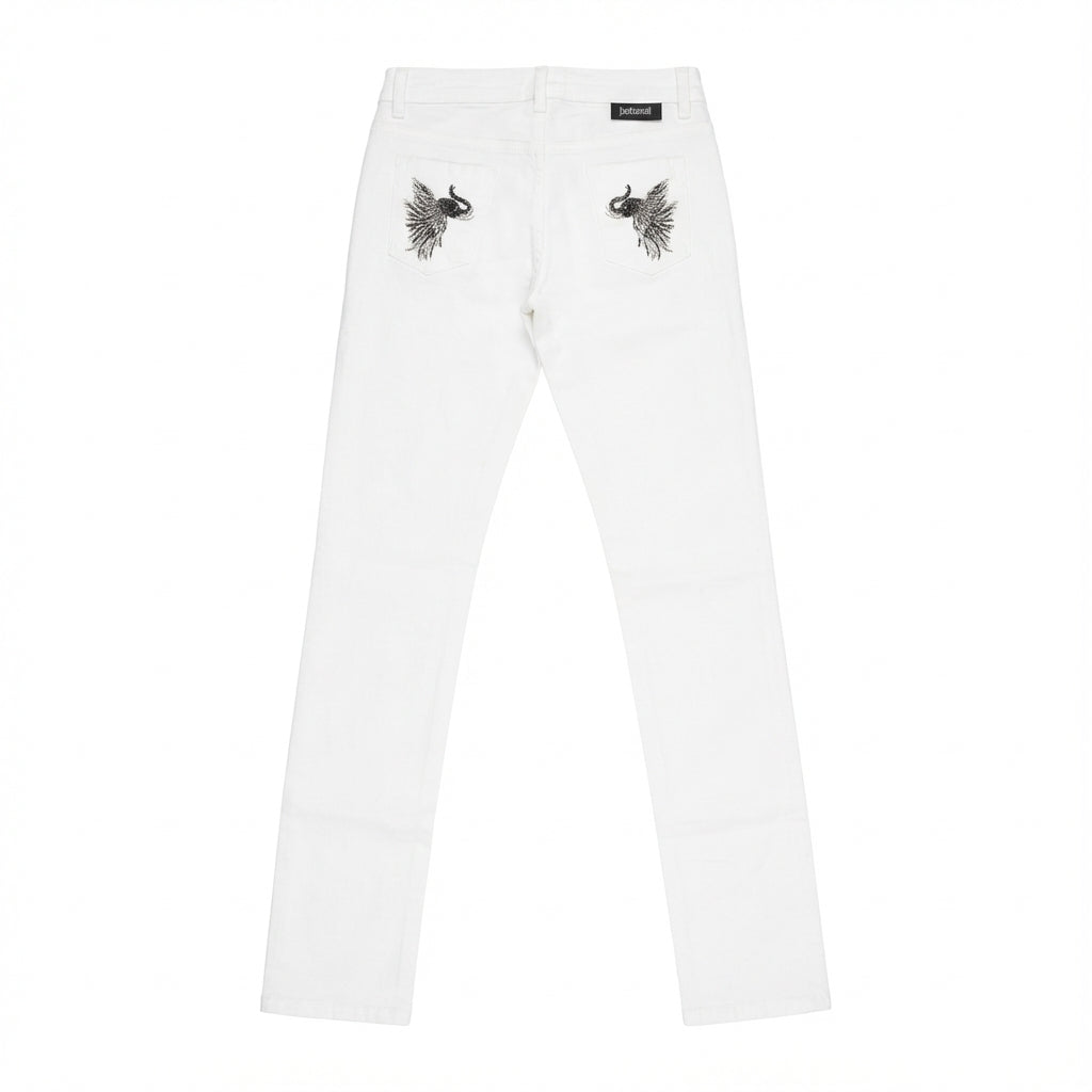 JUST CAVALLI JEANS featuring distressed white denim available at Lestyle Boutique Melbourne