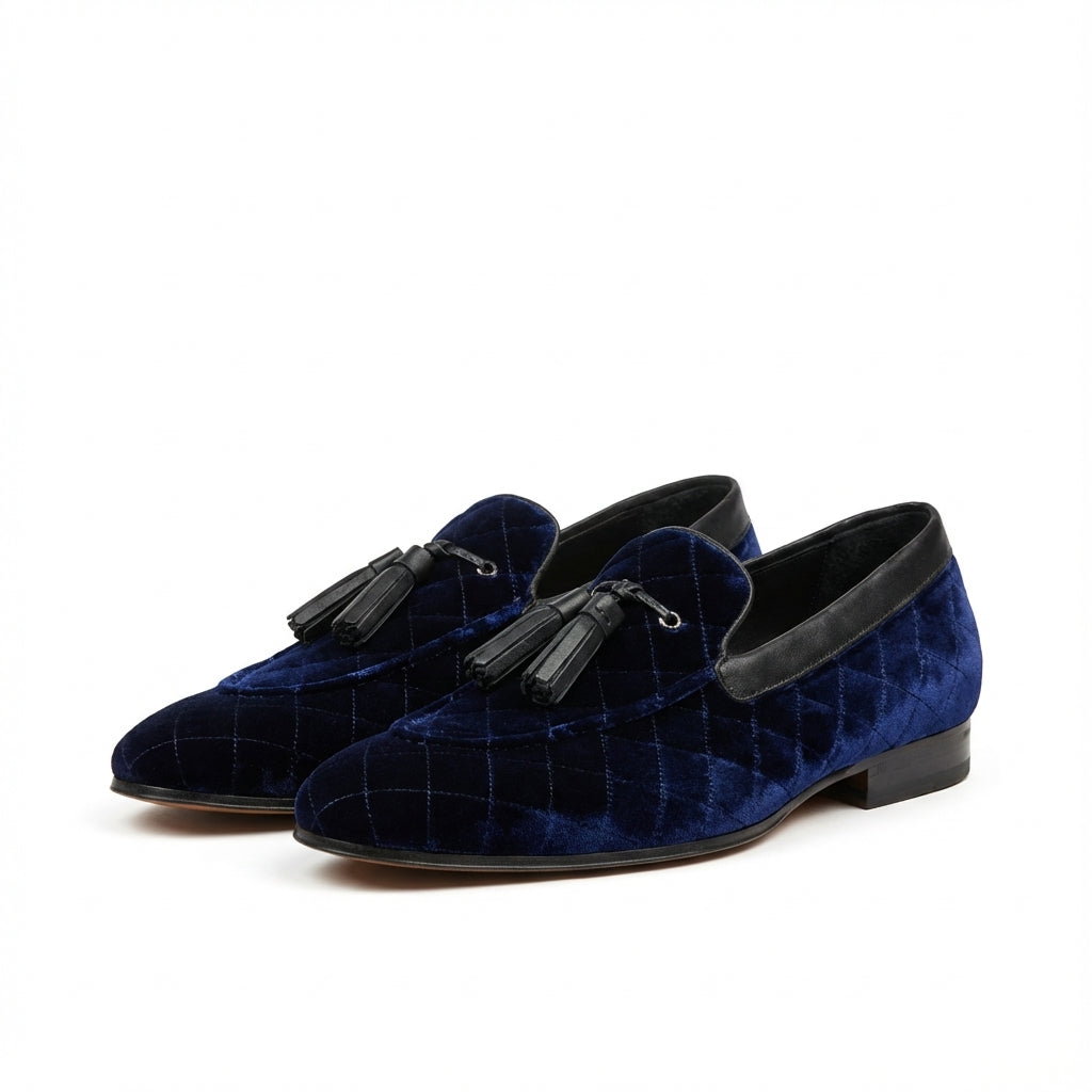 Louis Leeman Loafer with tassel detail in velvet available at Lestyle Boutique Melbourne