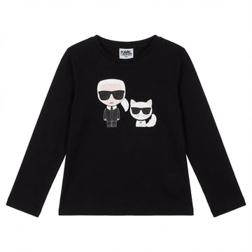 Karl Lagerfeld KIDS T-SHIRT featuring graphic of two characters wearing sunglasses available at Lestyle Boutique Melbourne