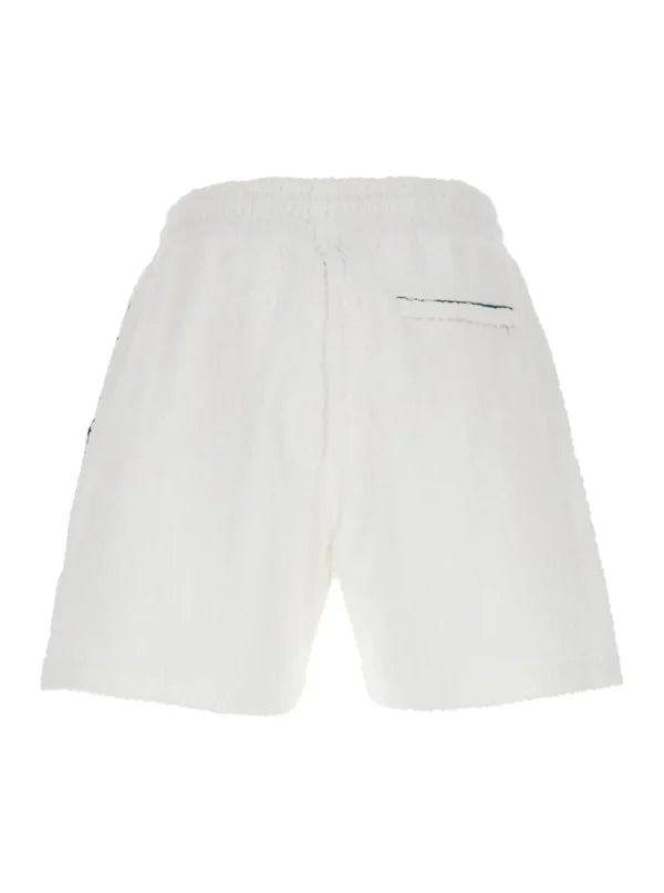 Casablanca Mena white shorts with logo embroidery, available at Lestyle Boutique Melbourne