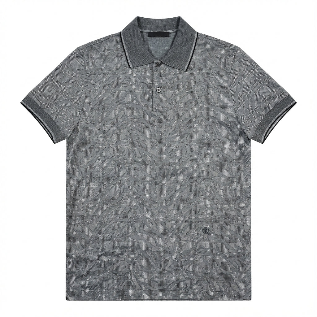 ROBERTO CAVALLI POLO SHIRT featuring all-over abstract geometric pattern available at Lestyle Boutique Melbourne