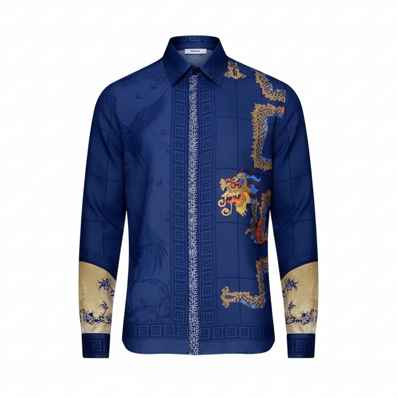 VERSACE COLLECTION PATTERN PRINT SHIRT