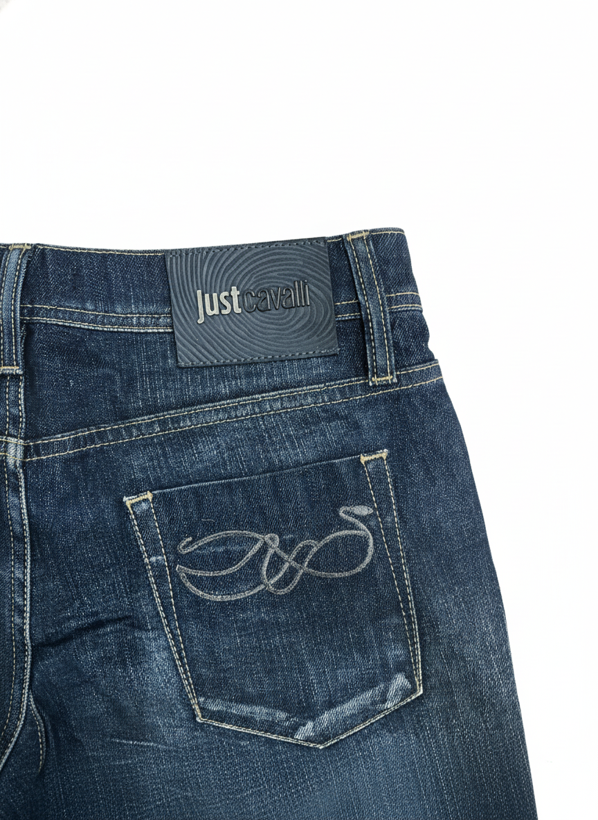Just Cavalli jeans featuring dark wash denim available at Lestyle Boutique Melbourne