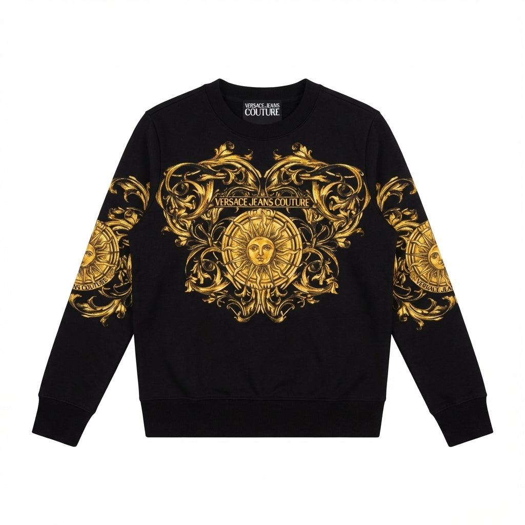 Versace Jeans Couture sweatshirt featuring gold baroque print available at Lestyle Boutique Melbourne