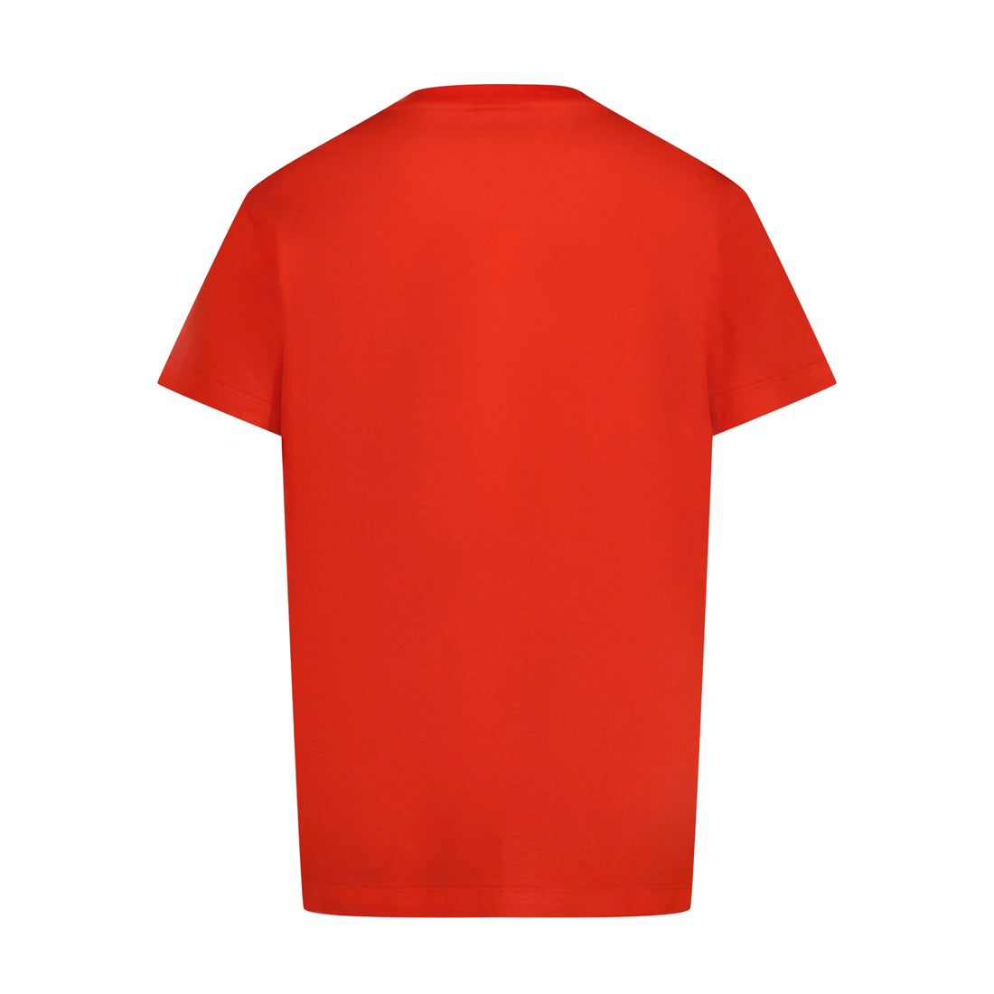 Fendi Kids red t-shirt with FF logo patch on the lower front, a vibrant addition to any stylish wardrobe, available at Lestyle Boutique Melbourne.