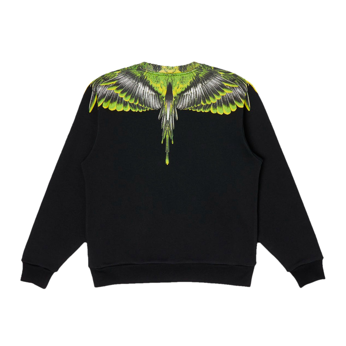 MARCELO BURLON COUNTY OF MILAN ICON WINGS SWEATSHIRT - BLACK/GREEN | Lestyle Boutique Melbourne