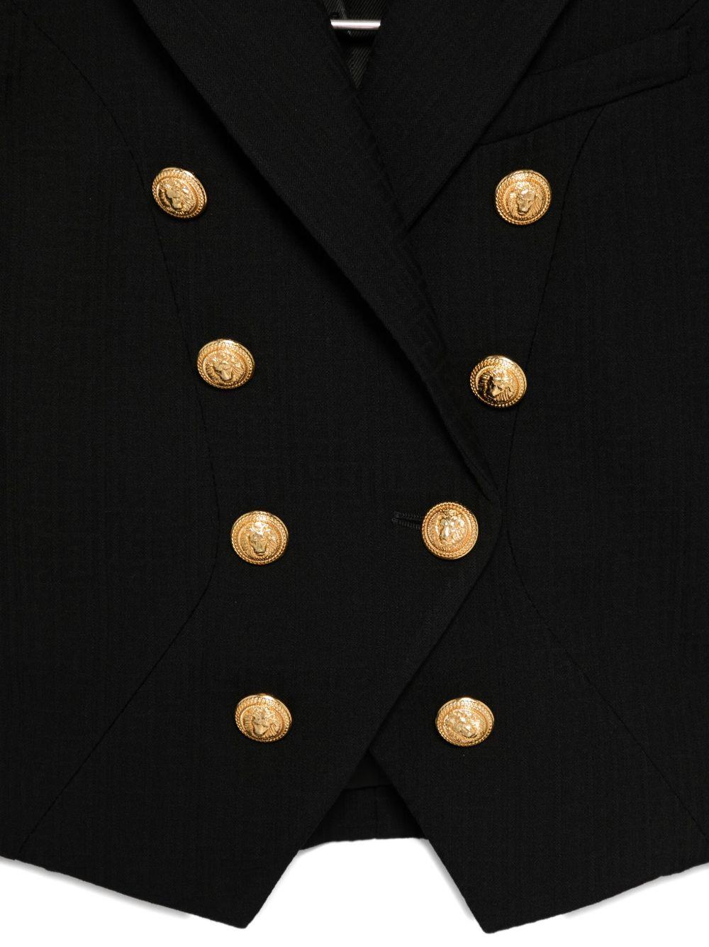 Balmain Kids black double-breasted jacket with gold buttons available at Lestyle Boutique Melbourne