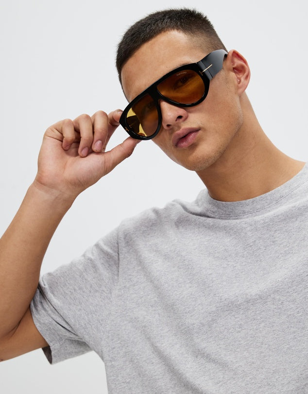 Tom Ford Sunglasses featuring shiny black/brown available at Lestyle Boutique Melbourne
