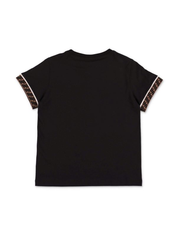 FENDI KIDS T-SHIRT featuring FF logo tape on sleeves available at Lestyle Boutique Melbourne