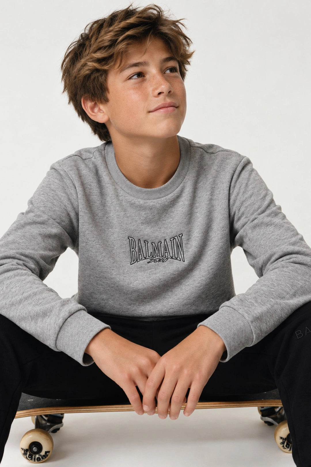 BALMAIN sweatshirt featuring logo print available at Lestyle Boutique Melbourne