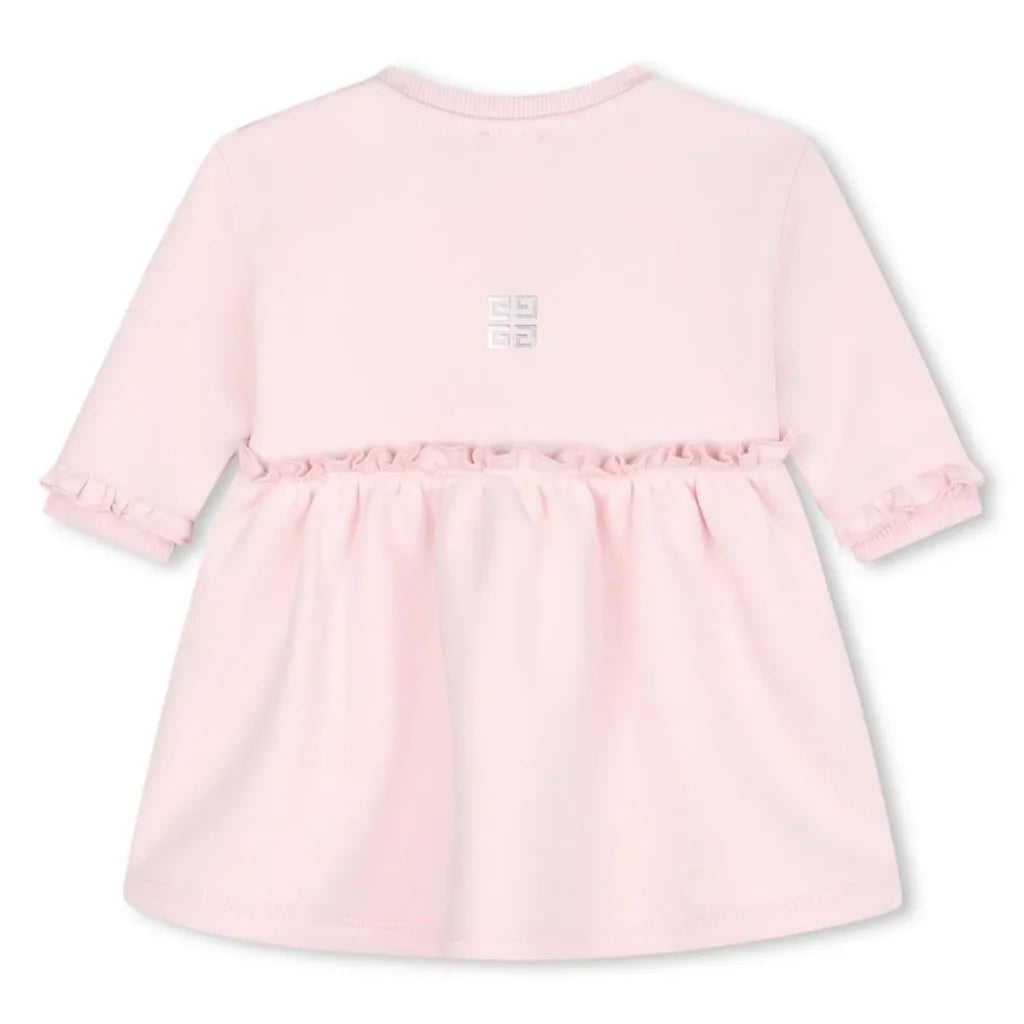 Givenchy kids dress in pale pink with shiny logo details, available at Lestyle Boutique Melbourne
