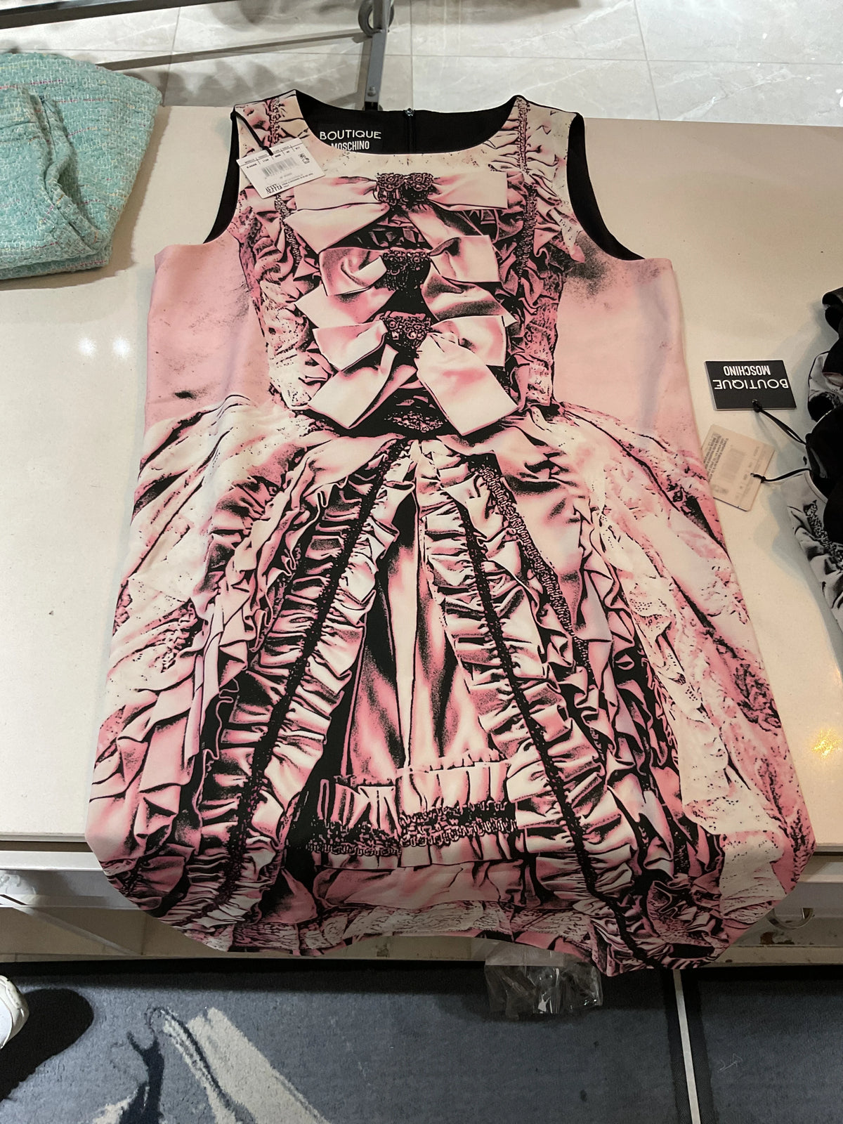 MOSCHINO dress featuring boutique print available at Lestyle Boutique Melbourne