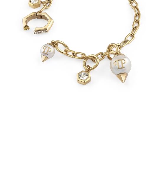 Philipp Plein bracelet featuring crystal stones and PP logo details available at Lestyle Boutique Melbourne