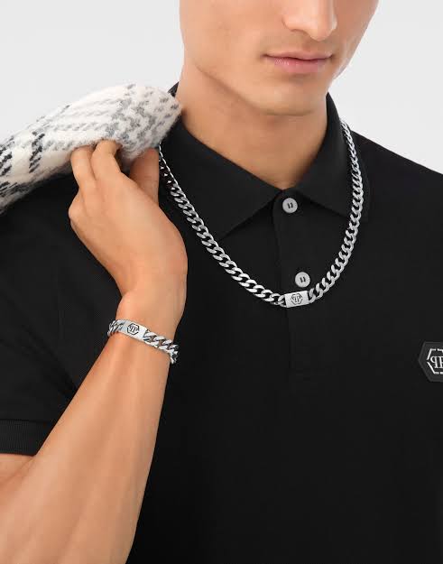 Philipp Plein bracelet featuring hexagonal lobster/carabiner clasp available at Lestyle Boutique Melbourne