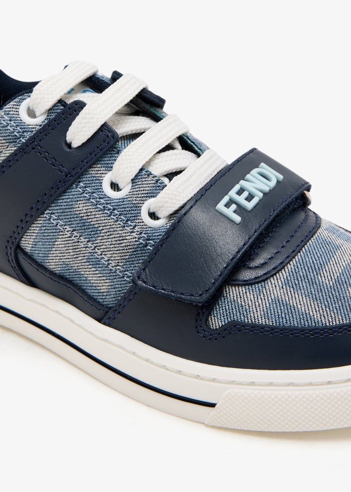 Fendi kids sneakers featuring double Velcro straps and faux laces available at Lestyle Boutique Melbourne