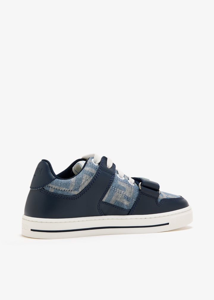 Fendi kids sneakers featuring double Velcro straps and faux laces available at Lestyle Boutique Melbourne