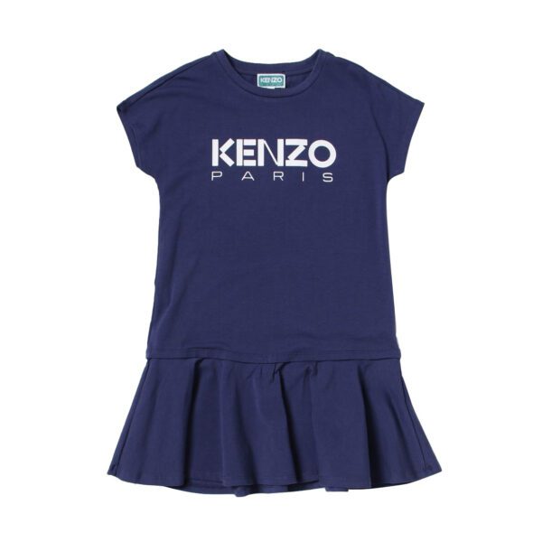 KENZO KIDS DRESS featuring bold logo and pleated hem, available at Lestyle Boutique Melbourne