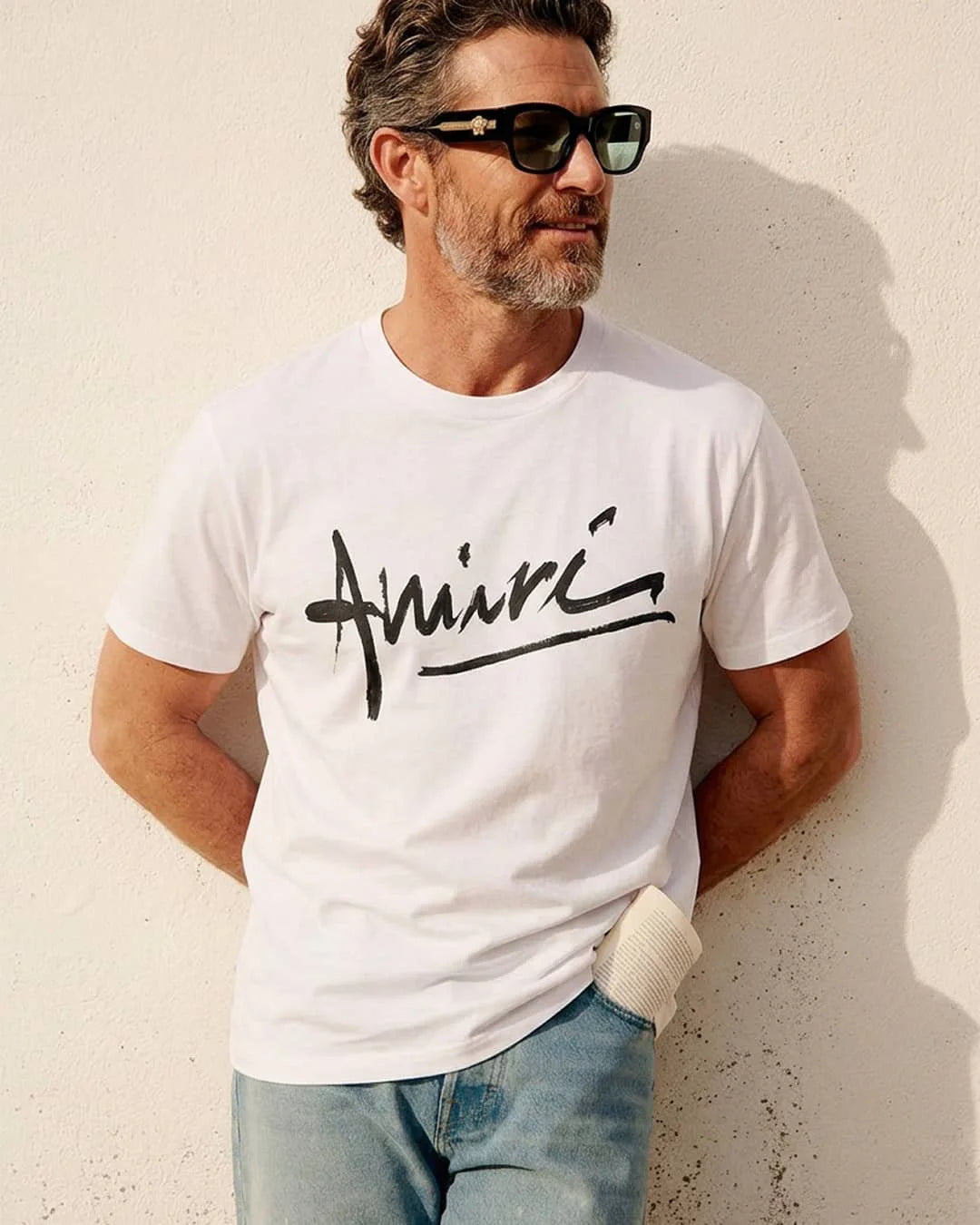 Amiri T-shirt featuring bold logo design available at Lestyle Boutique Melbourne