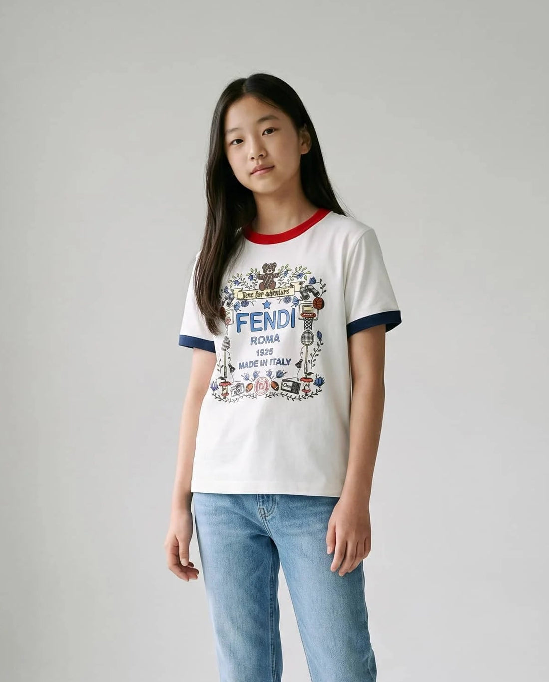Fendi Kids T-shirt featuring a colorful print available at Lestyle Boutique Melbourne